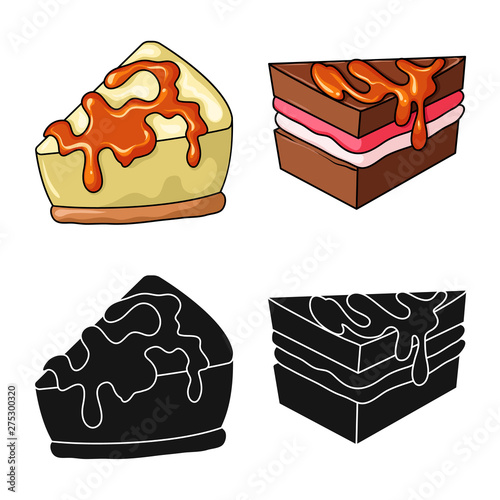 Vector illustration of confectionery and culinary icon. Set of confectionery and product stock vector illustration.