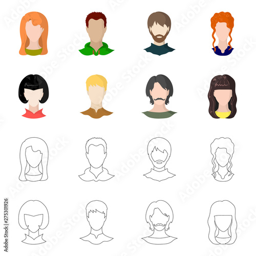 Isolated object of professional and photo sign. Collection of professional and profile stock symbol for web.