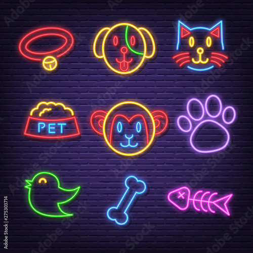 pet neon icons