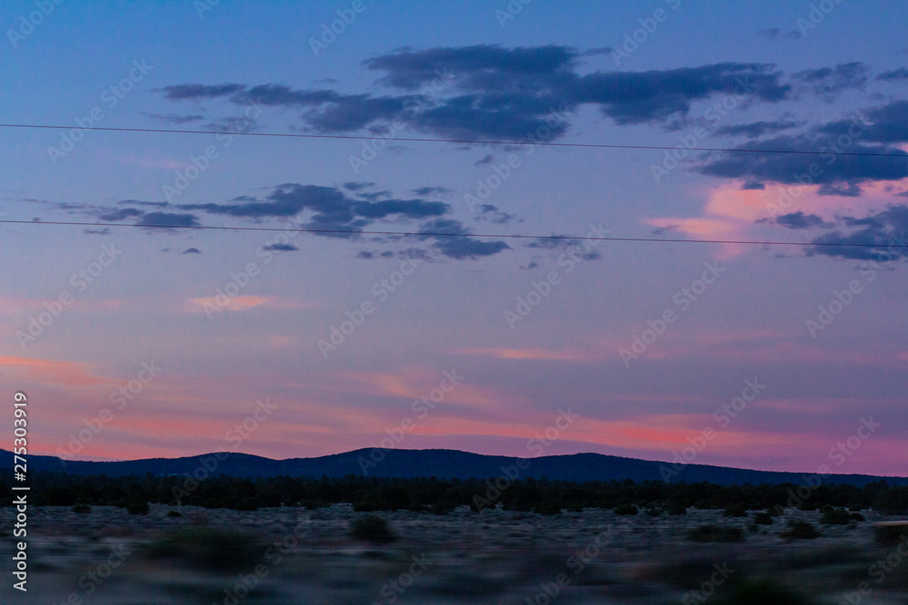 sunset over the Arizona desert