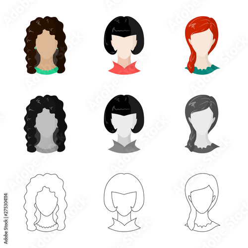 Isolated object of professional and photo sign. Set of professional and profile stock symbol for web.