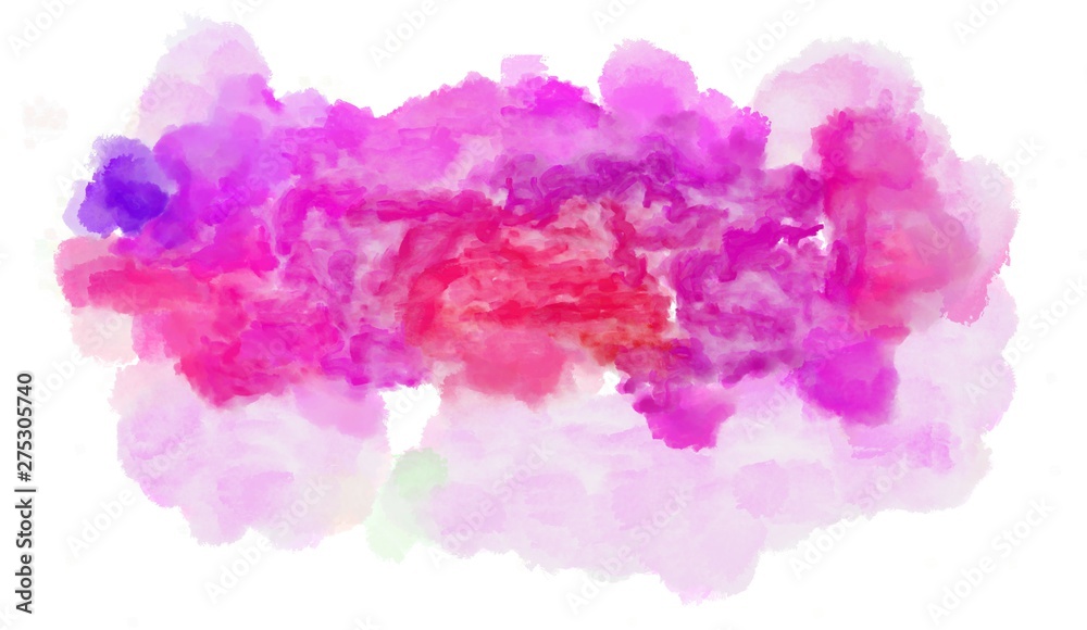 watercolor background. painting with pastel pink, deep pink and neon fuchsia colors