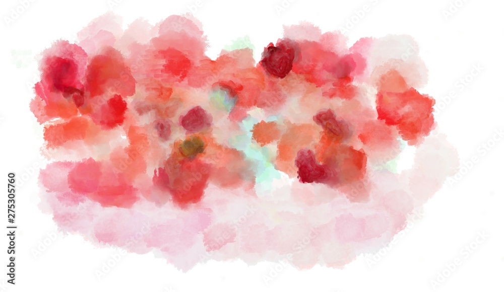 baby pink, pastel pink and moderate red watercolor graphic background illustration