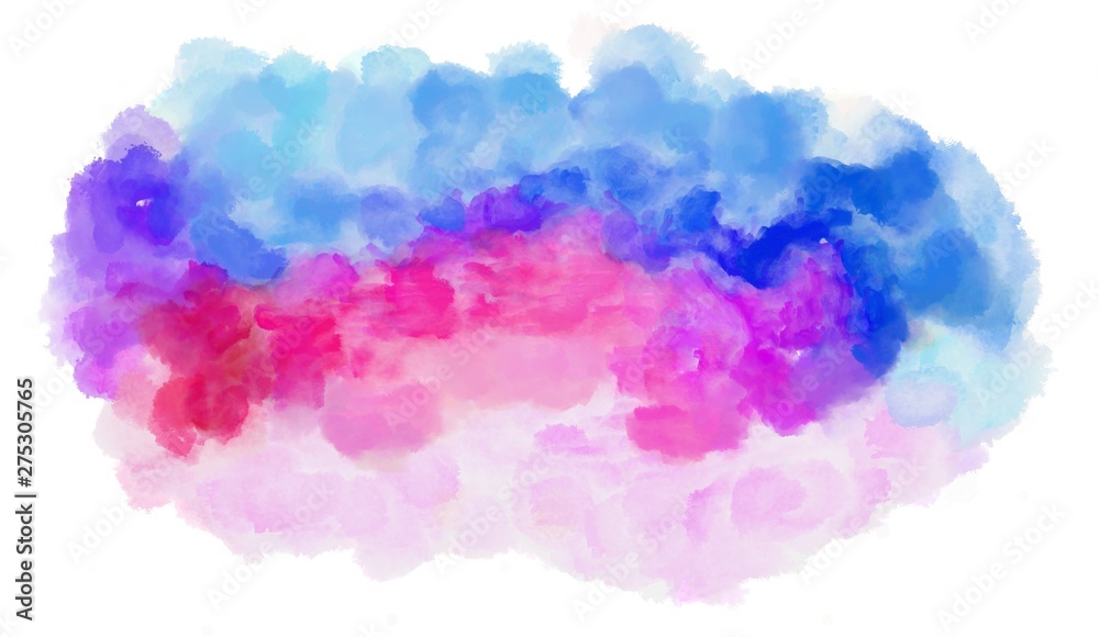 watercolor lavender blue, royal blue and medium orchid color graphic background illustration painting