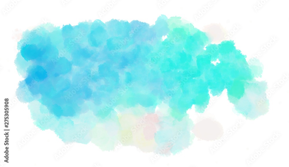 Obraz akwarela niebieski niebo, lawenda i blady turkusowy kolor graficzny obraz tła