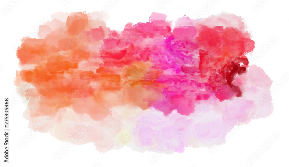 watercolor pastel pink, moderate pink and dark salmon color graphic background illustration painting