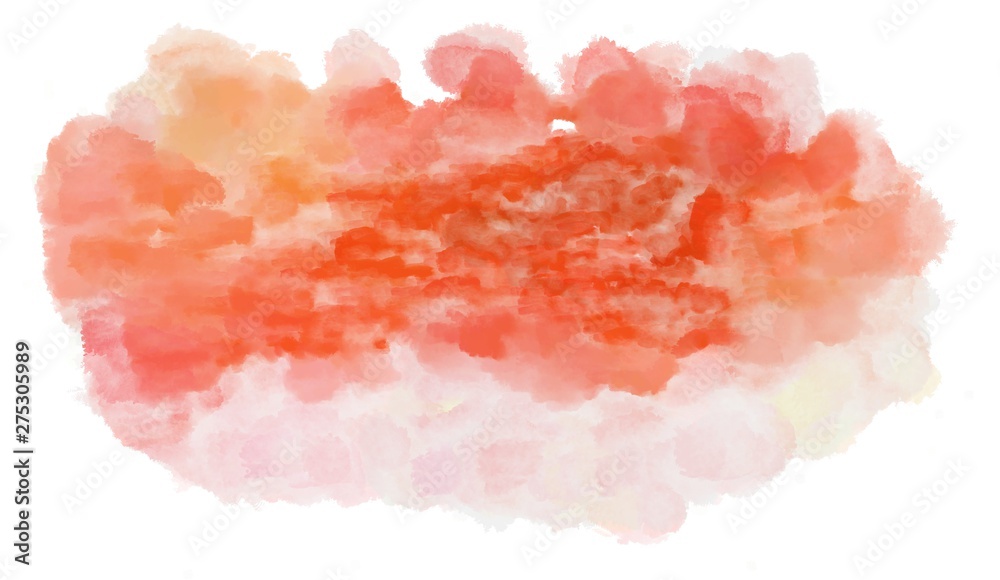 watercolor dark salmon, misty rose and tomato color graphic background illustration painting