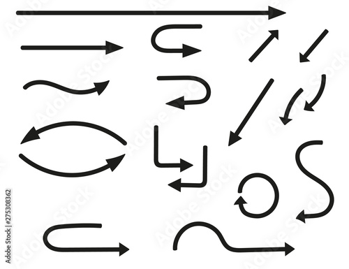 Set of black vector arrows.Vector arrows collection black. Arrows icons.