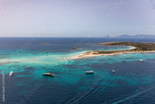 formentera sea, spain, aerial view photo