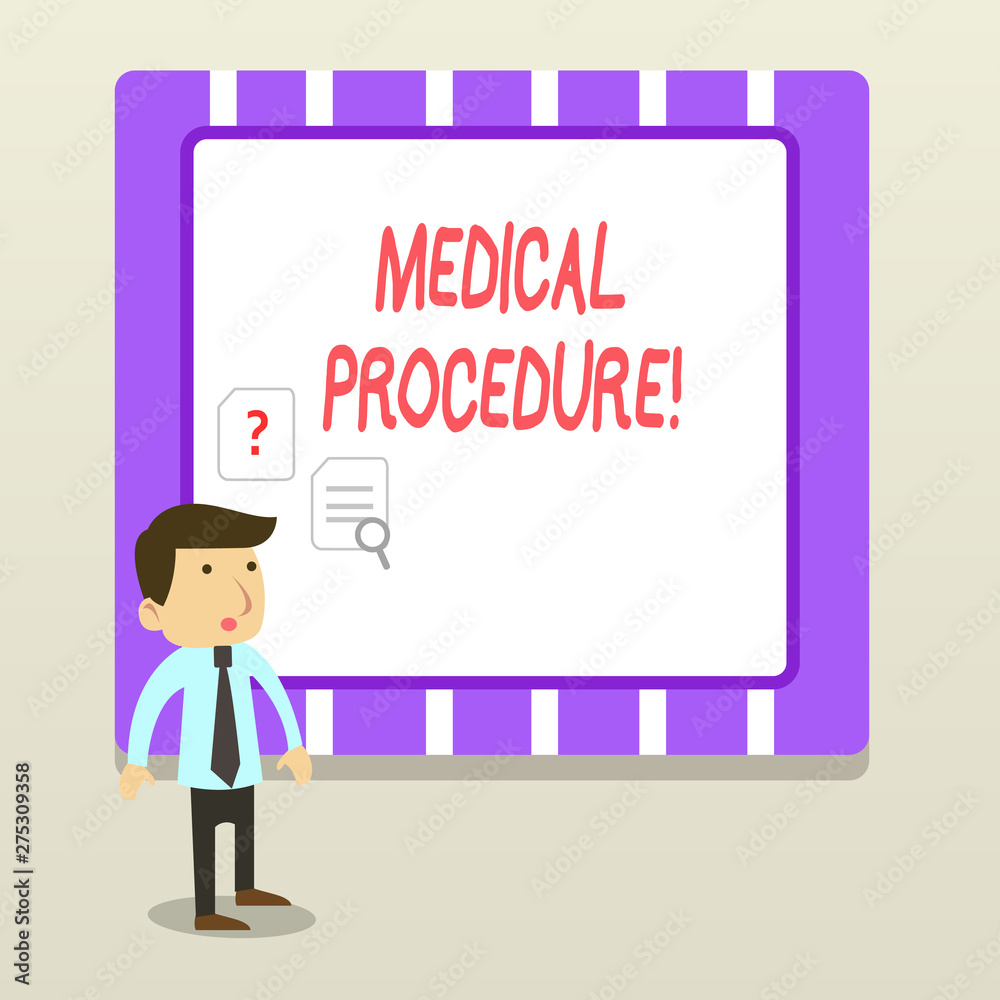 Handwriting text Medical Procedure. Conceptual photo a procedure employed by medical or dental practitioners Handwriting text Medical Procedure. Conceptual photo a procedure employed by medical or dental practitioners