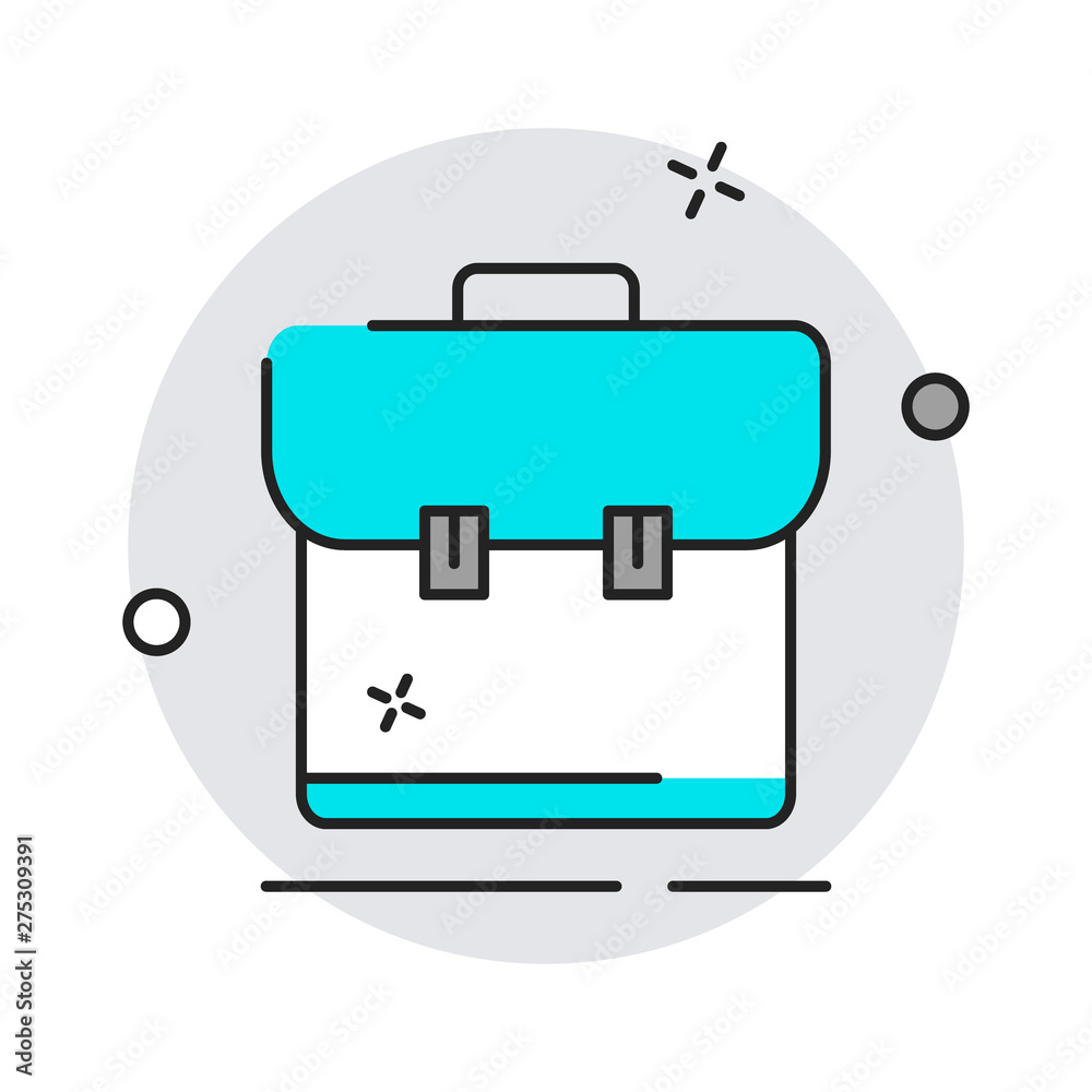 School backpack icon. Modern flat design style. Vector simple illustration icon for web site page, marketing, mobile app, design element on white background