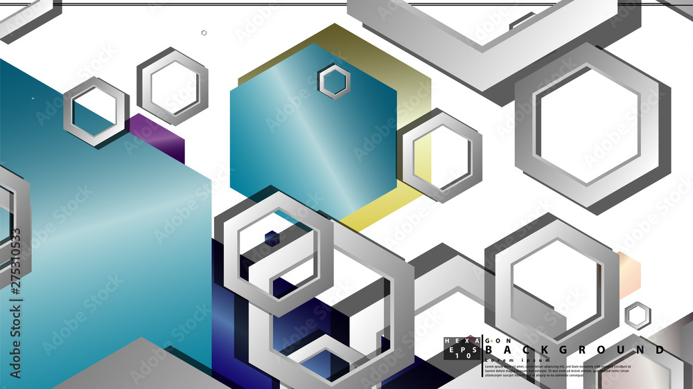 Abstract geometric background with hexagon jewels color compositions. Vector illustration Abstract geometric background with hexagon jewels color compositions. Vector illustration