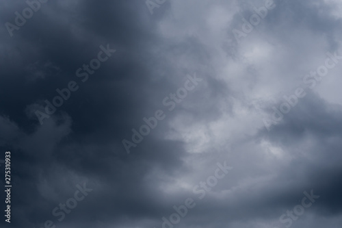 Blue storm clouds before the rain, dramatic sky