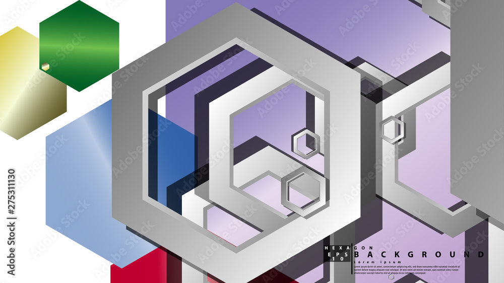 Abstract geometric background with hexagon jewels color compositions. Vector illustration Abstract geometric background with hexagon jewels color compositions. Vector illustration