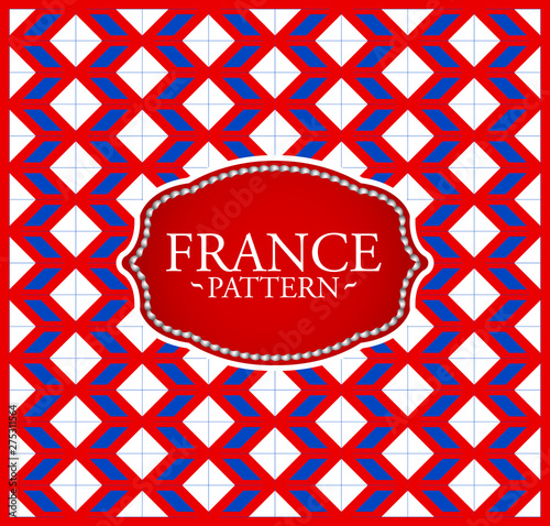 France pattern Background texture and emblem with the colors of French flag