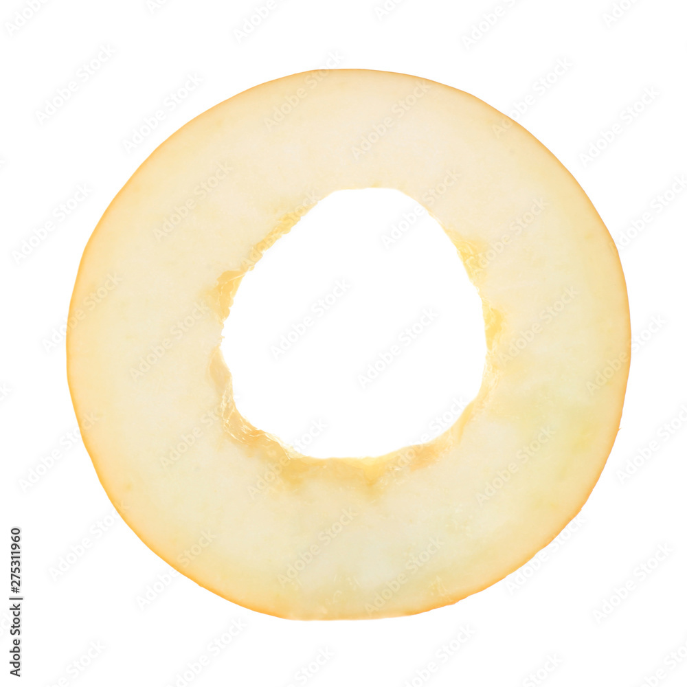 ring of yellow melon isolated on white background ring of yellow melon isolated on white background