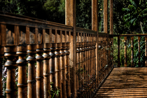 Wooden balustrade