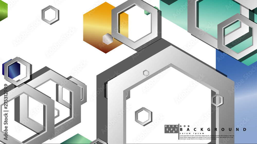 Abstract geometric background with hexagon jewels color compositions. Vector illustration Abstract geometric background with hexagon jewels color compositions. Vector illustration