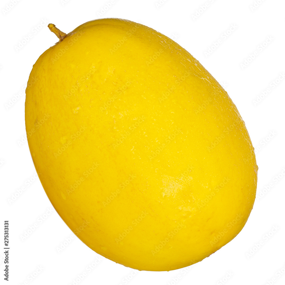 Φωτογραφία fresh yellow melon isolated on white background