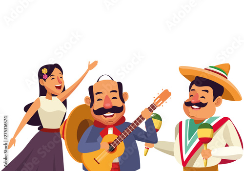 mexican traditional culture icon cartoon
