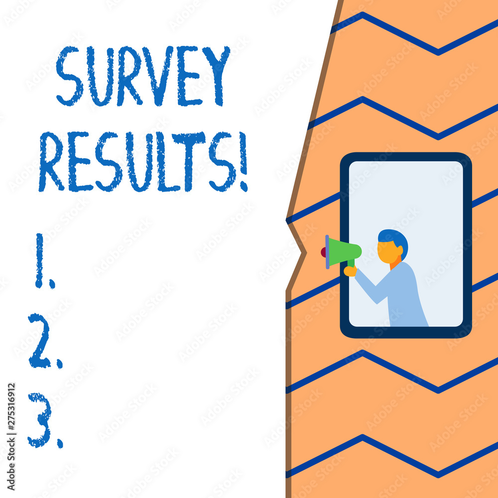 Conceptual hand writing showing Survey Results. Concept meaning result of activity that collects or acquires statistical data Conceptual hand writing showing Survey Results. Concept meaning result of activity that collects or acquires statistical data