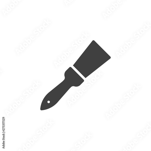 Putty knife vector icon. filled flat sign for mobile concept and web design. Spatula repair tool glyph icon. Symbol, logo illustration. Vector graphics