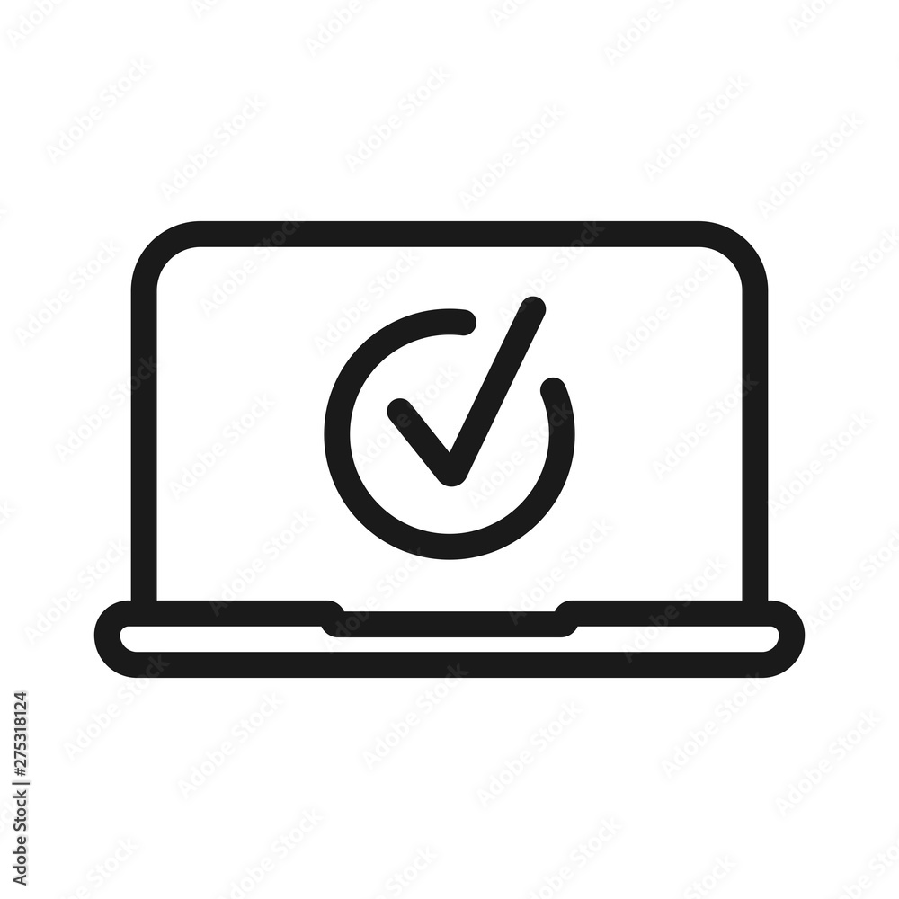 check mark, approve - minimal line web icon. simple vector illustration. concept for infographic, website or app. check mark, approve - minimal line web icon. simple vector illustration. concept for infographic, website or app.