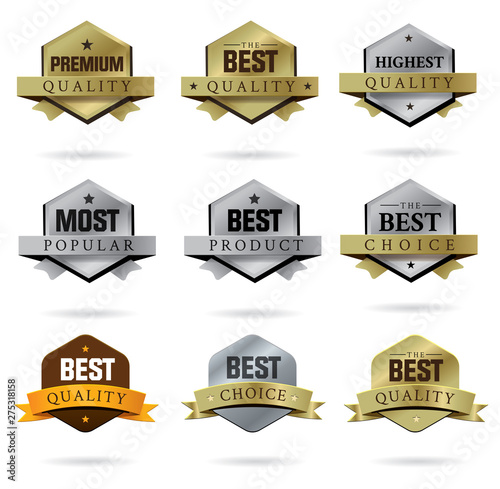 badges icons best quality most popular
