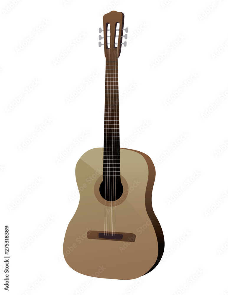 acoustic guitar isolated