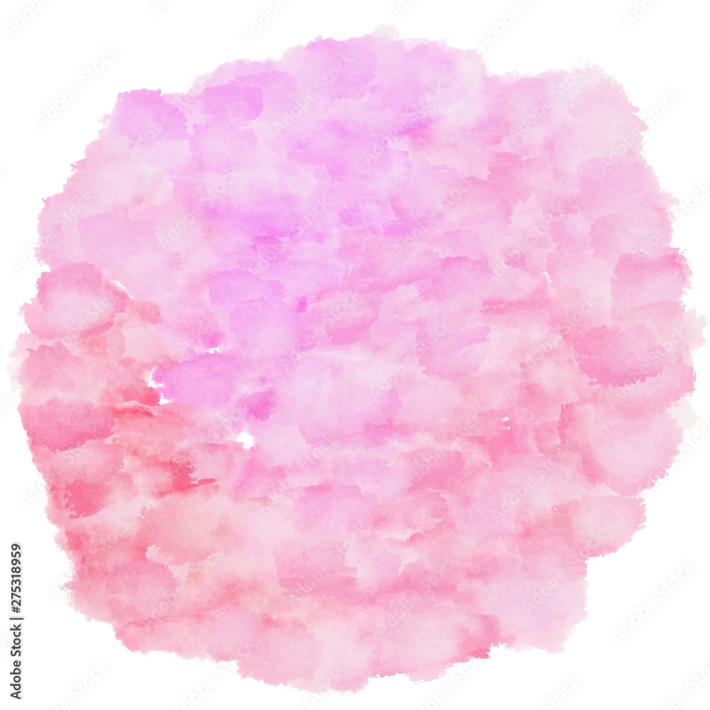 watercolor pink, pastel pink and pastel magenta color. circular painting graphic background illustration