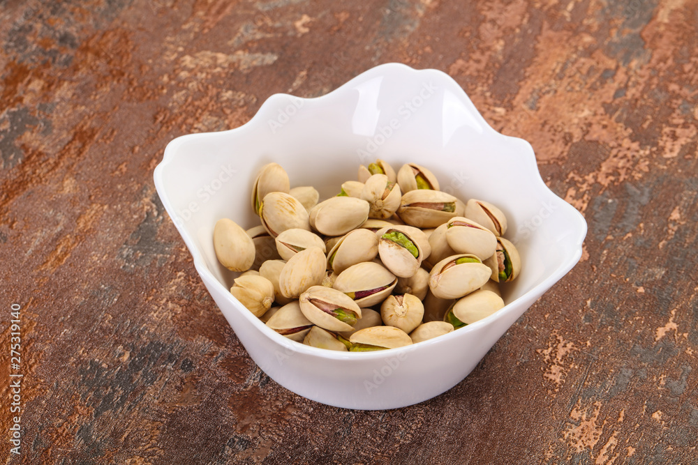 Pistachio nuts heap