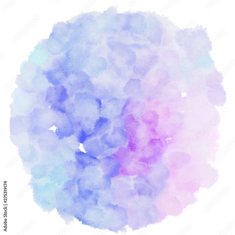 watercolor lavender blue, light pastel purple and lavender color. circular painting graphic background illustration