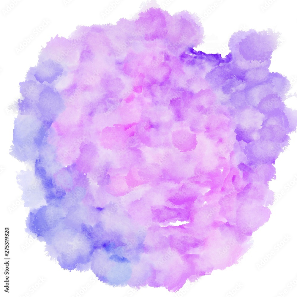 circular painting with plum, orchid and lavender watercolor graphic background illustration