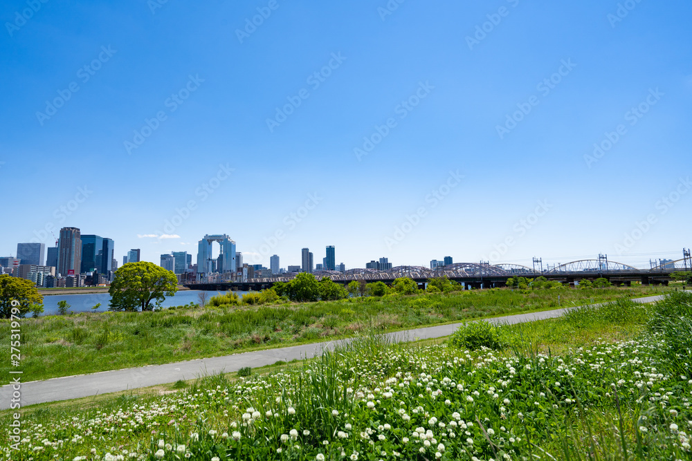 Obraz premium City Landscape in Osaka 