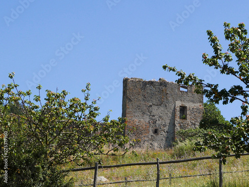 bucolica immagine di un rudere al lago di martignano photo