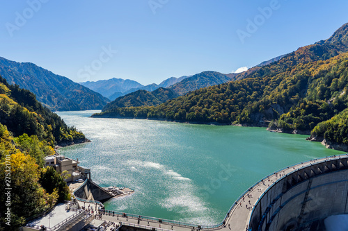 Kurobe Lake and River Dam photo