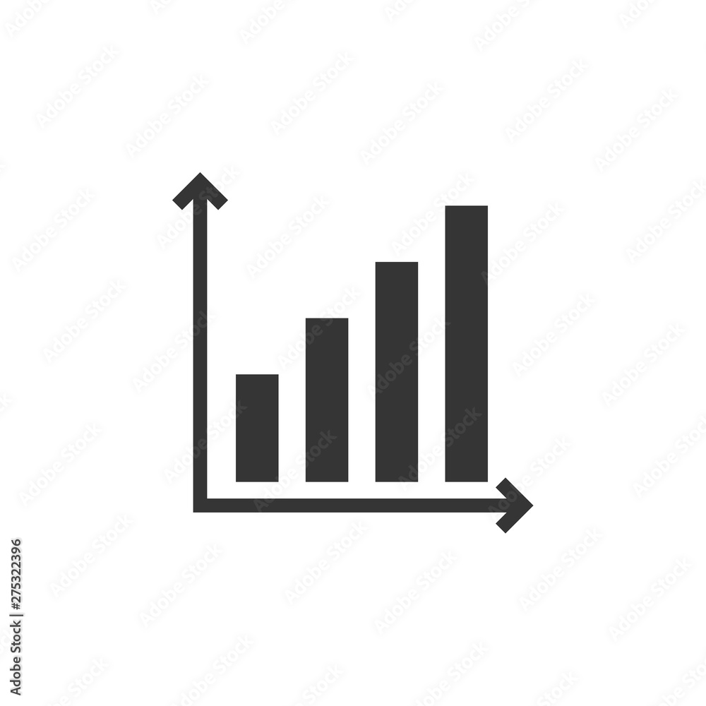 Growing Graph icon template black color editable. Growing Graph symbol vector sign isolated on white background. Simple logo vector illustration for graphic and web design. Growing Graph icon template black color editable. Growing Graph symbol vector sign isolated on white background. Simple logo vector illustration for graphic and web design.