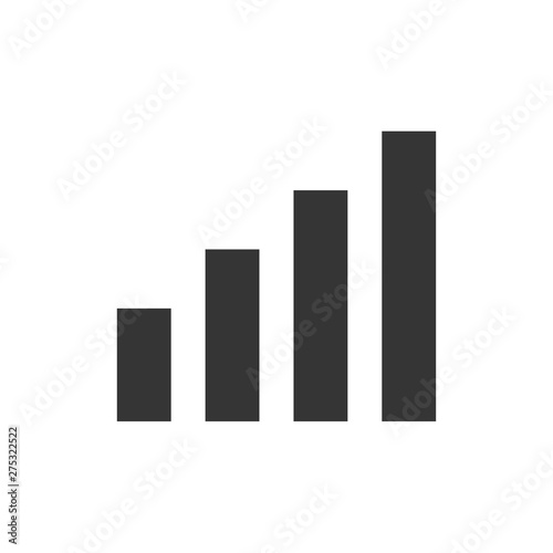Growing Graph icon template black color editable. Growing Graph symbol vector sign isolated on white background. Simple logo vector illustration for graphic and web design.