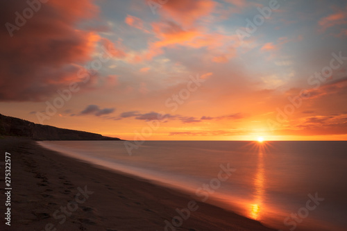 coucher de soleil sur l'océan