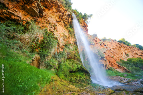 waterfall in the mountains navajas   spain 
