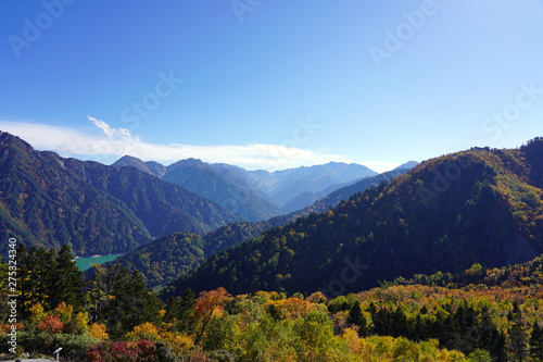Panorama View of Tateyama Mountains and Forest