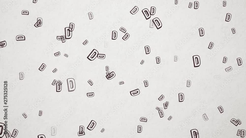 Hand Drawn / Doodled Letter D Flying Over Old White Paper. High Quality Animation. Seamless loop, 1080p, 60fps Hand Drawn / Doodled Letter D Flying Over Old White Paper. High Quality Animation. Seamless loop, 1080p, 60fps