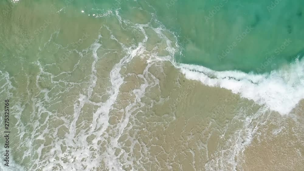 Ocean with Waves and Yellow Beach Ocean with Waves and Yellow Beach