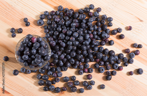 Heap of fresh blueberries