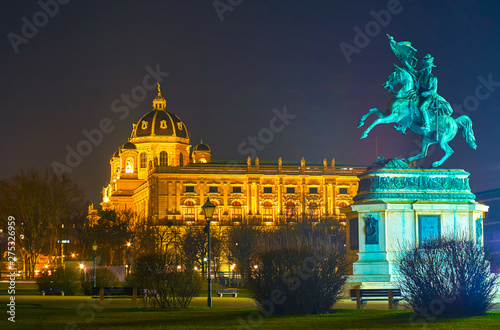 The city in night illumination, Vienna, Austria photo