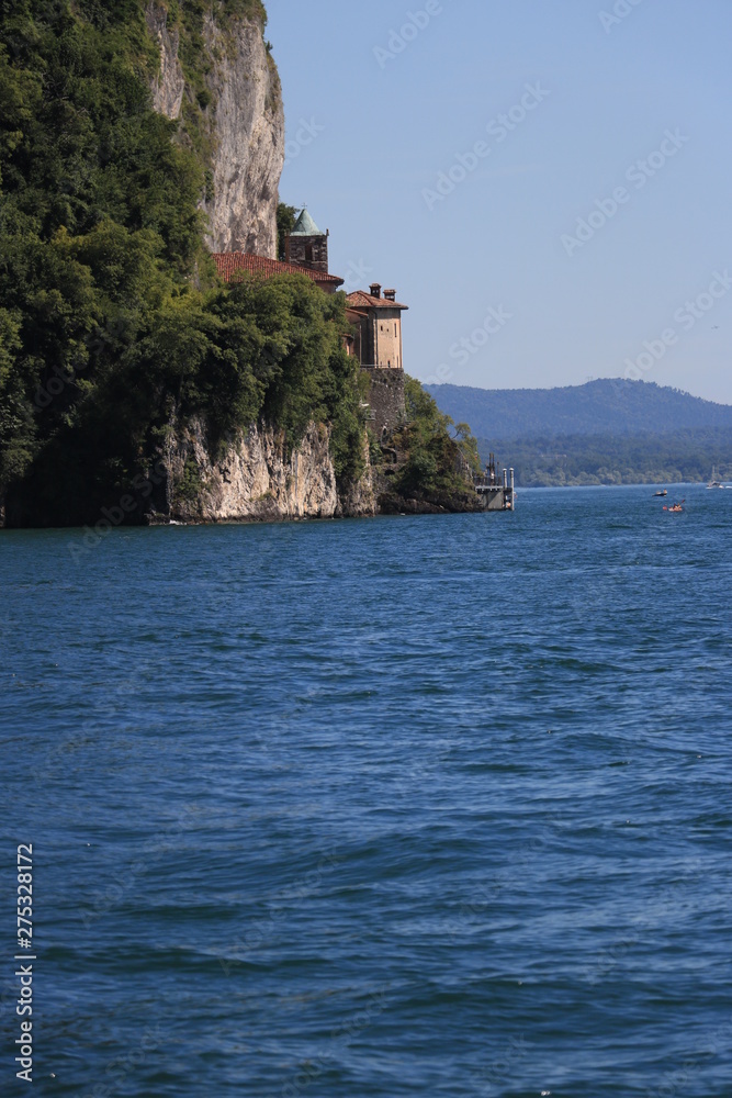 Hermitage of Santa Caterina del Sasso overlooking Lake Maggiore.