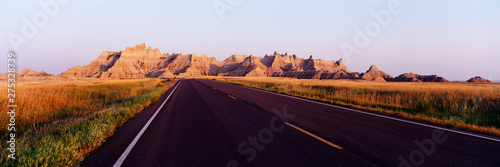 Road in Badlands National Park photo