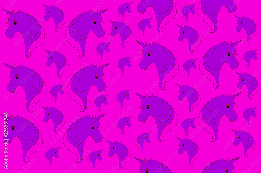 pink unicorn seamless pattern