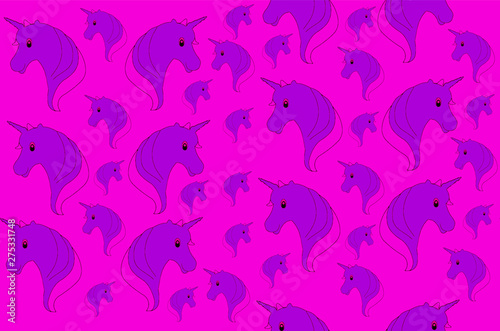 pink unicorn seamless pattern