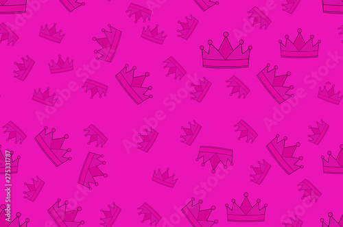 crowns seamless pattern
